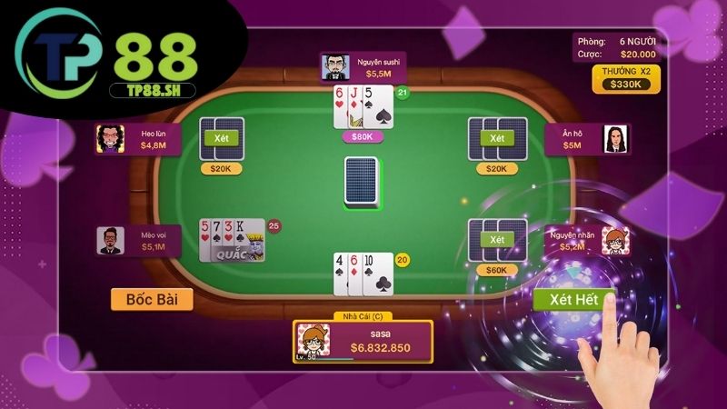 Xì dách TP88 - Đánh bài kịch tính đổi thưởng siêu nhanh 3 Ưu điểm chơi xì dách TP88